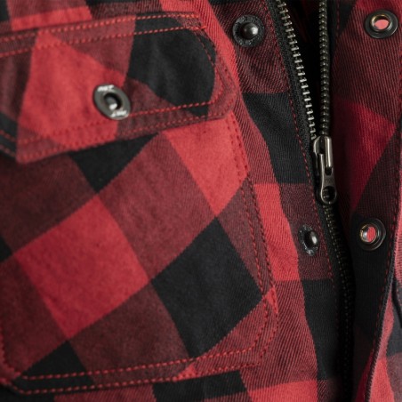 Chaqueta textil reforzada con aramida RST Lumberjack CE hombre - Rojo
