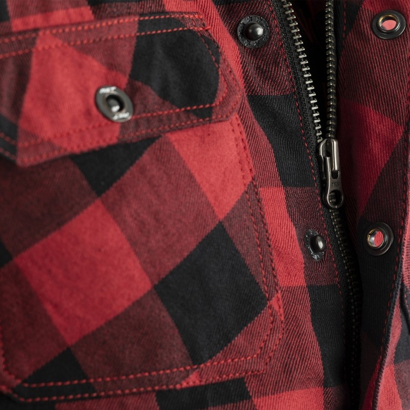 Chaqueta textil reforzada con aramida RST Lumberjack CE hombre - Rojo