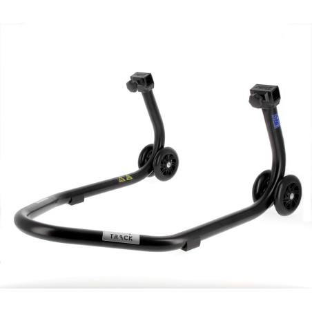 Caballete trasero BIHR Home Track soporte en "V" color negro mate y ruedas negras