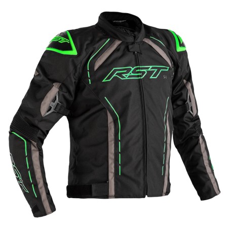 Chaqueta (Textil) RST S-1 Negro/Gris/Verde Neon, 58 EU/Talla 2XL