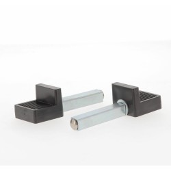 Caballete trasero BIHR Home Track soporte en "L" color negro mate y ruedas negras 2