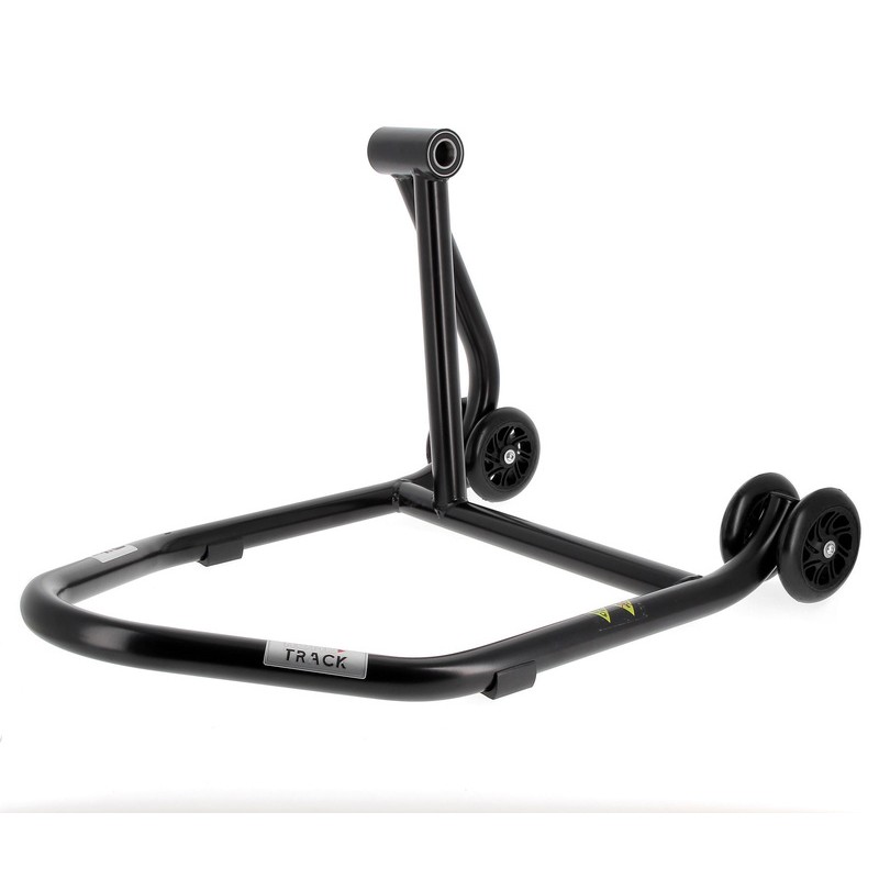 Caballete monobrazo izquierdo BIHR Home Track color negro mate y ruedas negras