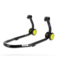 Caballete delantero BIHR Home Track color negro mate y ruedas amarillas 2