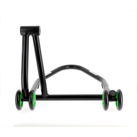 Caballete monobrazo derecho BIHR Home Track color negro mate y ruedas verdes