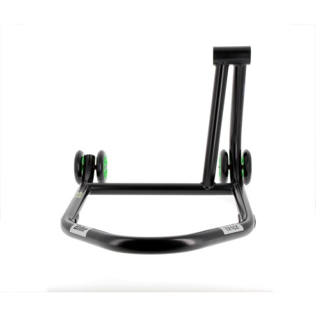 Caballete monobrazo derecho BIHR Home Track color negro mate y ruedas verdes