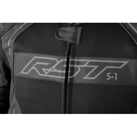 Chaqueta de cuero RST S-1 Mesh CE hombre - Negro
