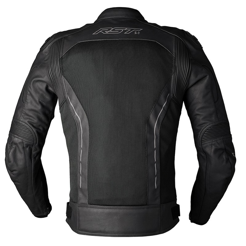 Chaqueta de cuero RST S-1 Mesh CE hombre - Negro