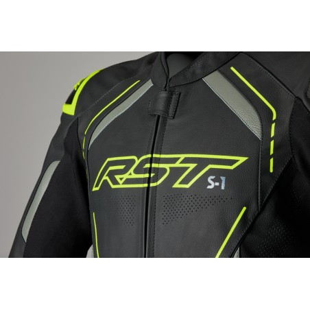Chaqueta RST S1 cuero hombre - Amarillo  Flúor