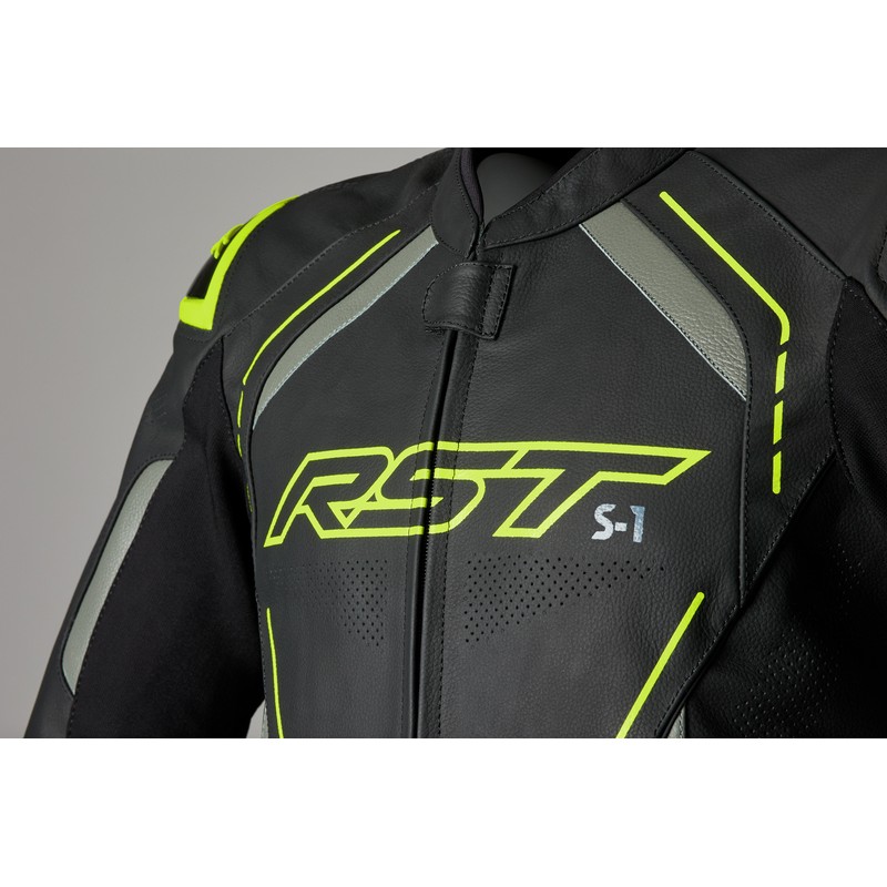 Chaqueta RST S1 cuero hombre - Amarillo  Flúor
