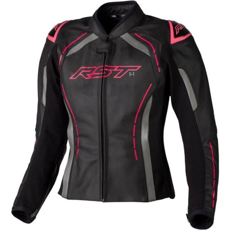 Chaqueta de Piel (Mujer) RST S-1 CE Rosa Flúor, Talla 18/2XL