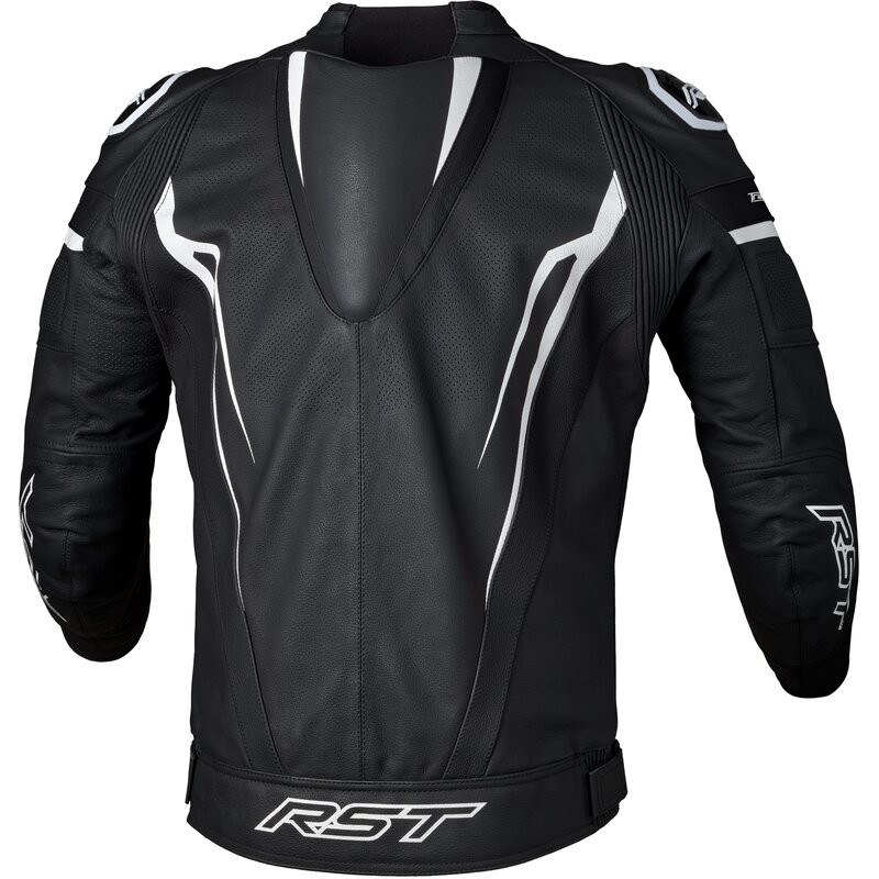 Chaqueta de cuero RST TracTech Evo 5 CE hombre - Negro / Blanco / Negro