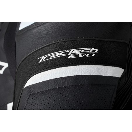 Chaqueta de cuero RST TracTech Evo 5 CE hombre - Negro / Blanco / Negro