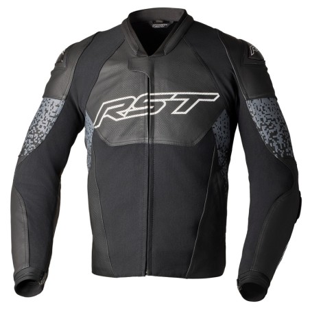 Chaqueta de cuero RST Pro Series Supersport-K CE hombre - Negro / Gris
