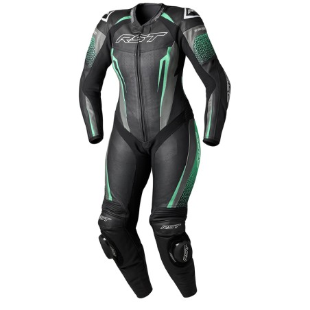 Mono de piel RST TracTech Evo 5 CE mujer - Negro / Aqua / Gris