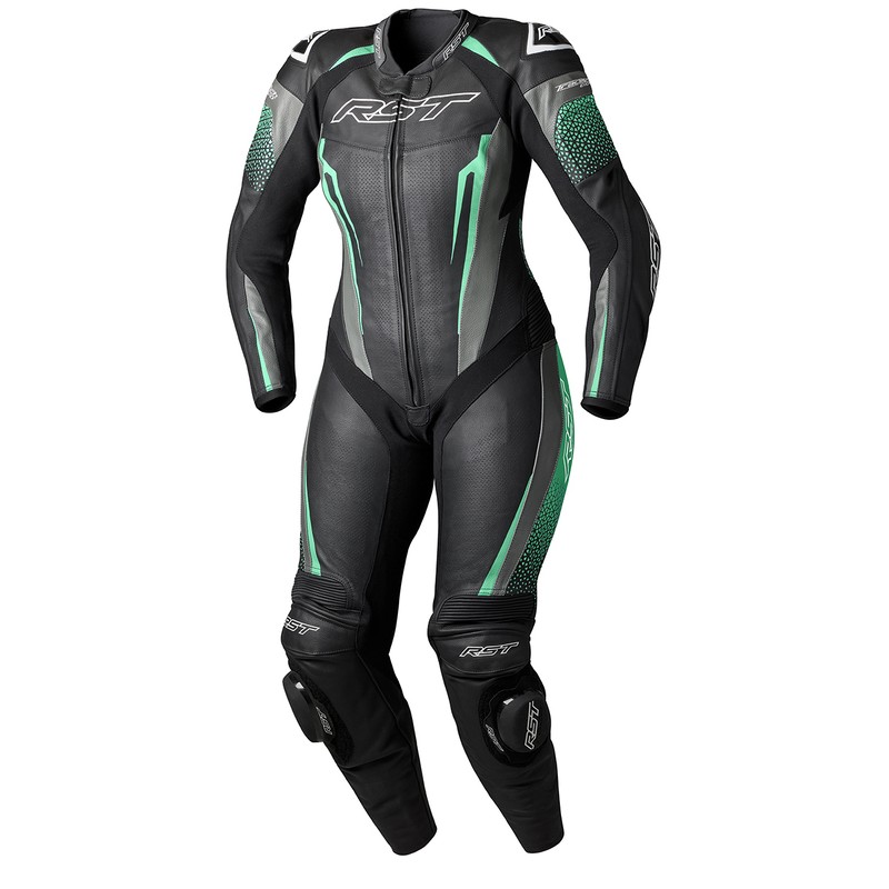 Mono de piel RST TracTech Evo 5 CE mujer - Negro / Aqua / Gris