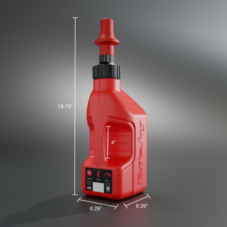 Garrafa de gasolina TUFF JUG rojo con tapón Ripper G3 - 1,25G/5L