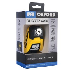 Candado de disco con alarma OXFORD XA10 - Ø10mm amarillo / negro 2