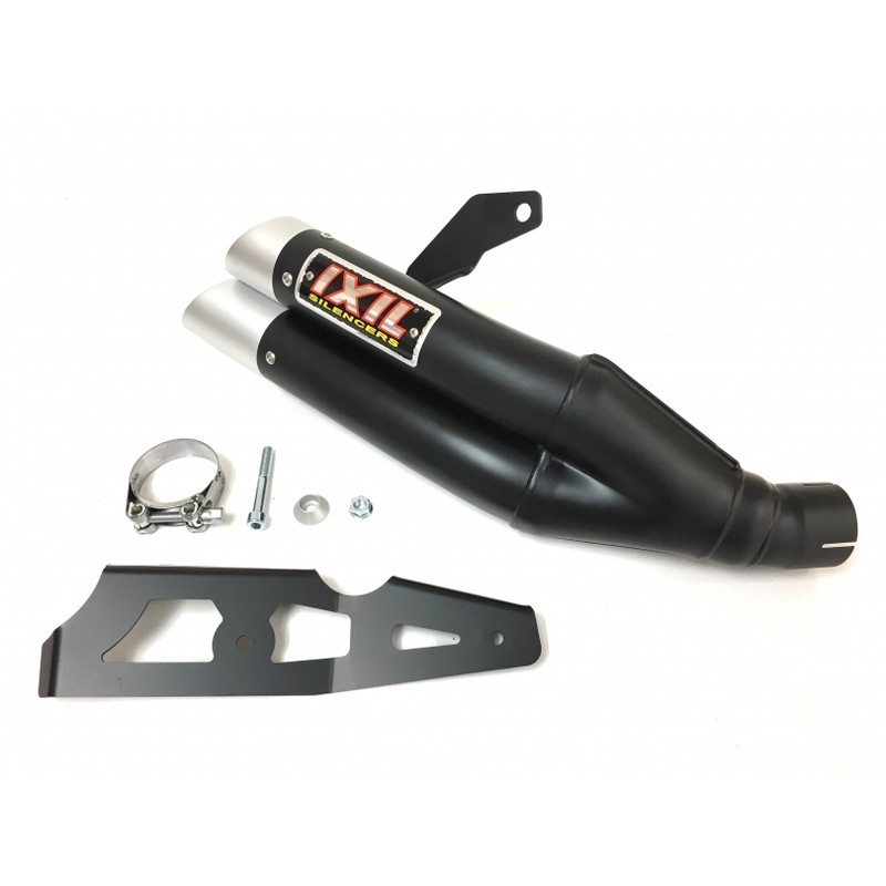 Silenciador IXIL Dual Hyperlow L3XB acero inoxidable negro / aluminio - XK7372XB