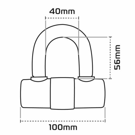 Candado de disco OXFORD HD MAX - Ø14mm negro