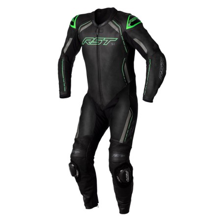 Mono de Piel (Hombre) RST S-1 CE Verde Flúor, Talla EU60/3XL