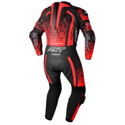 Mono de piel RST Pro Series Evo Airbag CE hombre - Rojo Flúor / Negro 2