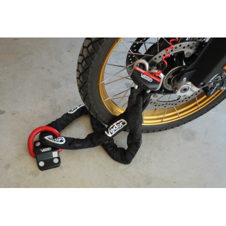 Kit antirrobo VECTOR Candado MiniMax+ Ø16mm + Cadena Ø13mm / 1,3m + Anclaje Ø22mm