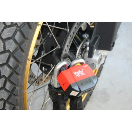 Kit antirrobo VECTOR Candado MiniMax+ Alarm  Ø16mm + Cadena  Ø13mm / 1,3m