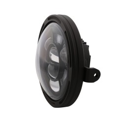 HIGHSIDER pro 7 inch LED headlight FRAME-R1 TYPE 11, black, side mount