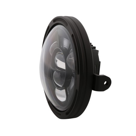 HIGHSIDER pro 7 inch LED headlight FRAME-R1 TYPE 11, black, side mount