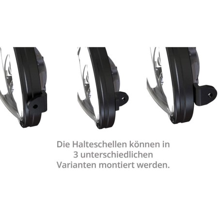 HIGHSIDER pro 7 inch LED headlight FRAME-R1 TYPE 11, black, side mount