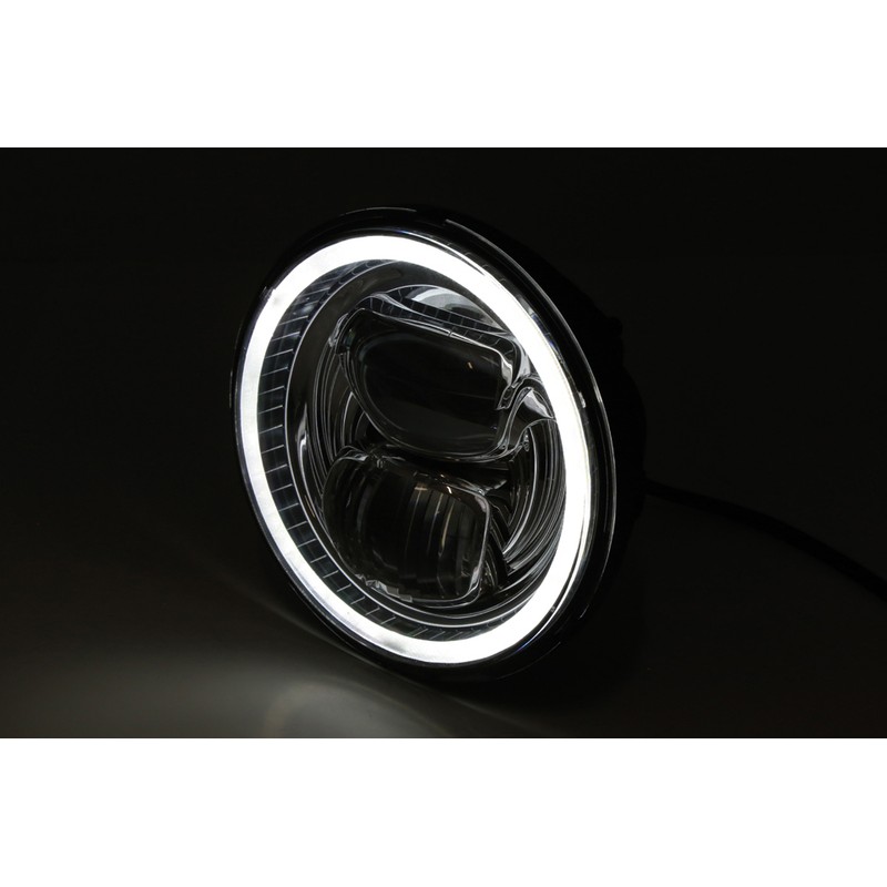 HIGHSIDER pro 5 3/4 inch LED headlight FRAME-R2 TYPE 7, black, bottom mount