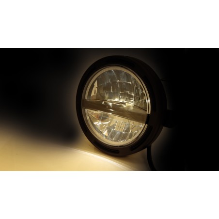 HIGHSIDER pro 5 3/4 inch LED headlight FRAME-R2 TYPE 5, black, side mount