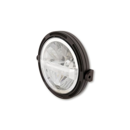 HIGHSIDER pro 7 inch LED headlight FRAME-R1 TYPE 4, black, side mount