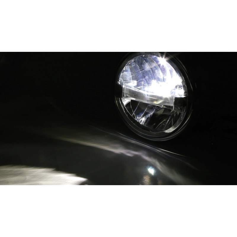 HIGHSIDER pro 7 inch LED headlight FRAME-R1 TYPE 4, black, side mount