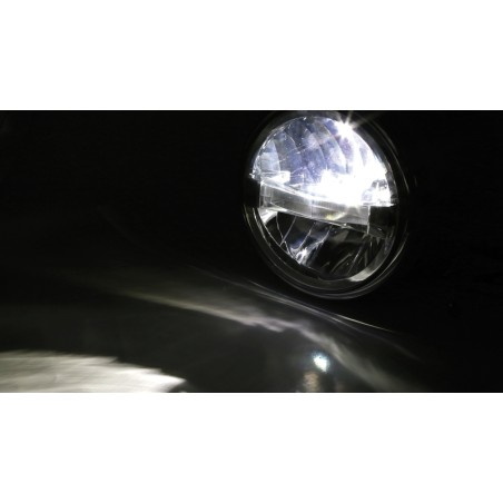 HIGHSIDER pro 7 inch LED headlight FRAME-R1 TYPE 4, black, side mount