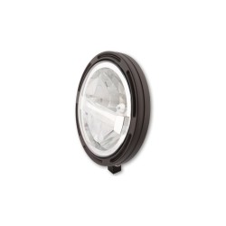 HIGHSIDER pro 7 inch LED headlight FRAME-R1 TYPE 4, black, bottom mount
