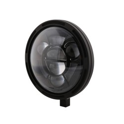 HIGHSIDER pro 7 inch LED headlight FRAME-R1 TYPE 11, black, bottom mount