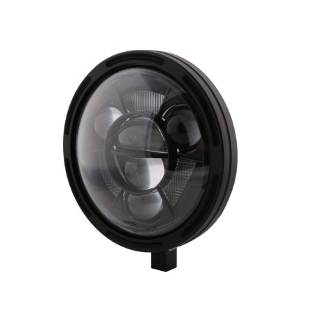 HIGHSIDER pro 7 inch LED headlight FRAME-R1 TYPE 11, black, bottom mount