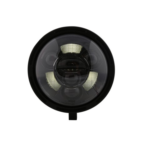 HIGHSIDER pro 7 inch LED headlight FRAME-R1 TYPE 11, black, bottom mount