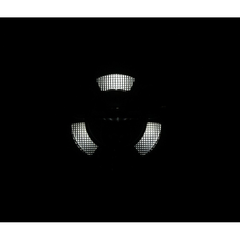 HIGHSIDER pro 7 inch LED headlight FRAME-R1 TYPE 11, black, bottom mount