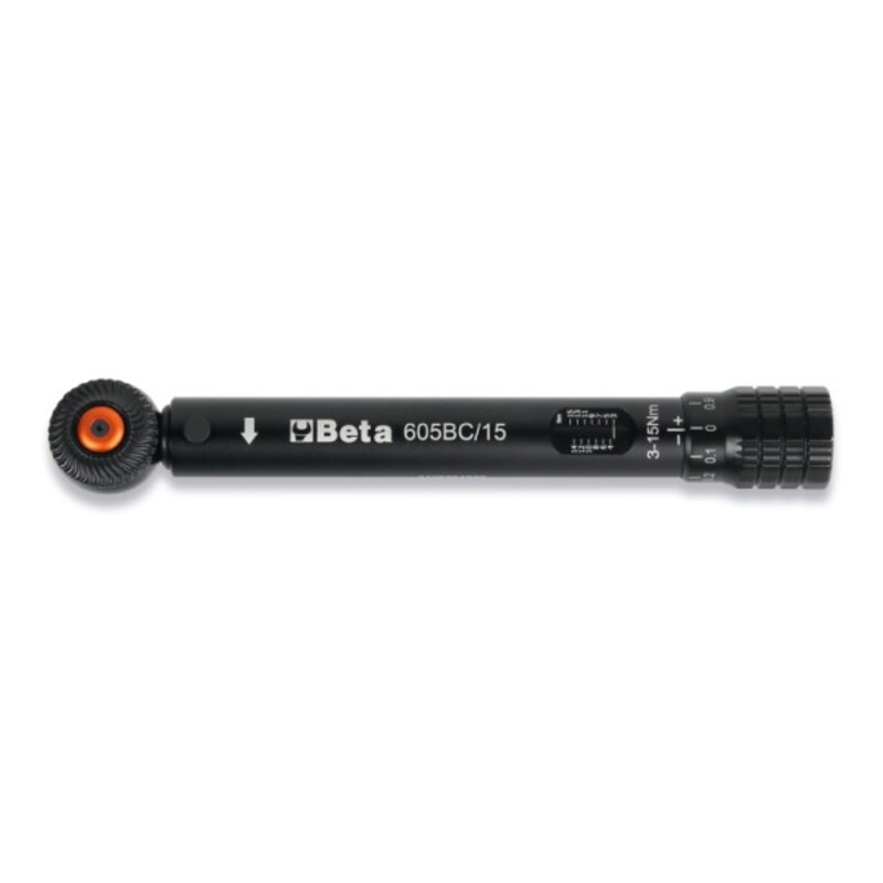 BETA TOOLS Compact Click-Type Torque Wrench - up to 15 Nm
