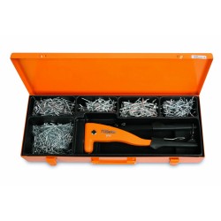 BETA TOOLS Riveting pliers with a set of 700 aluminum rivets