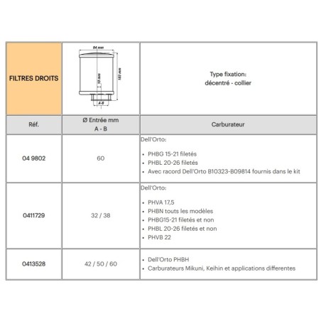 MALOSSI Airfilter RED E13 With ø 42/50/60 Slanted 25° For Carburetor PHBH - Mikuni - Keihin