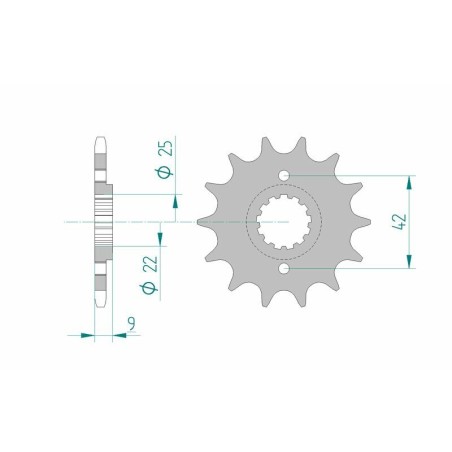 AFAM Chain Kit 520XMR3 14/48 Standard - Standard Rear Sprocket