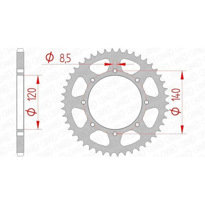 AFAM Chain Kit 520XMR3 14/48 Standard - Standard Rear Sprocket
