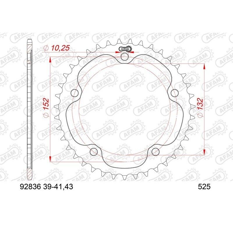 AFAM Chain Kit 525XSR2 16/39 Super-Reinforced - Standard Rear Sprocket