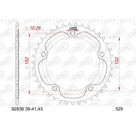 AFAM Chain Kit 525XSR2 16/39 Super-Reinforced - Standard Rear Sprocket