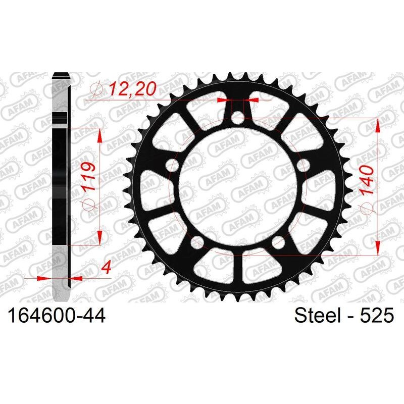 AFAM Chain Kit 525XHR3 17/45 Super-Reinforced - Standard Rear Sprocket