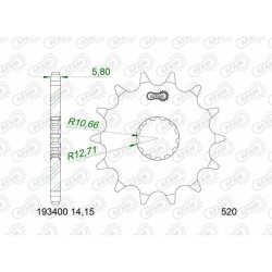 AFAM Chain Kit 520XMR3 14/47 Standard - Standard Rear Sprocket 2