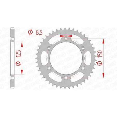 AFAM Chain Kit 520XMR3 14/47 Standard - Standard Rear Sprocket